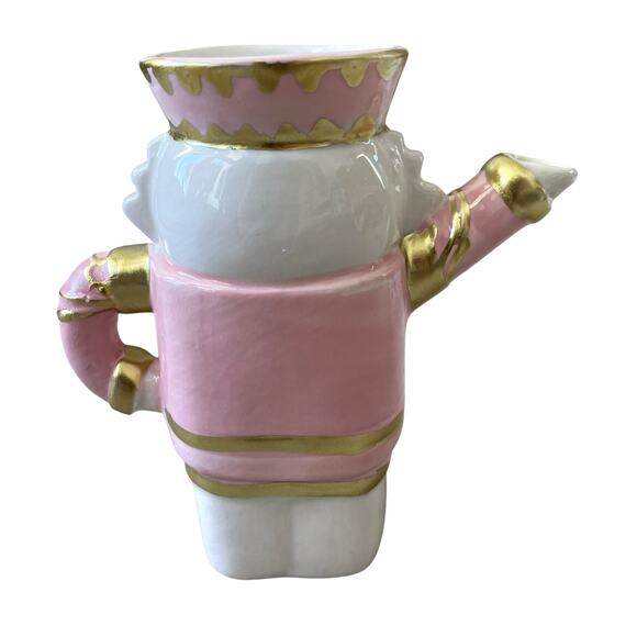 NEW Neiman Marcus Pink Nutcracker Ceramic Sugar & Creamer 2pk Christmas Holiday - Picture 4 of 16